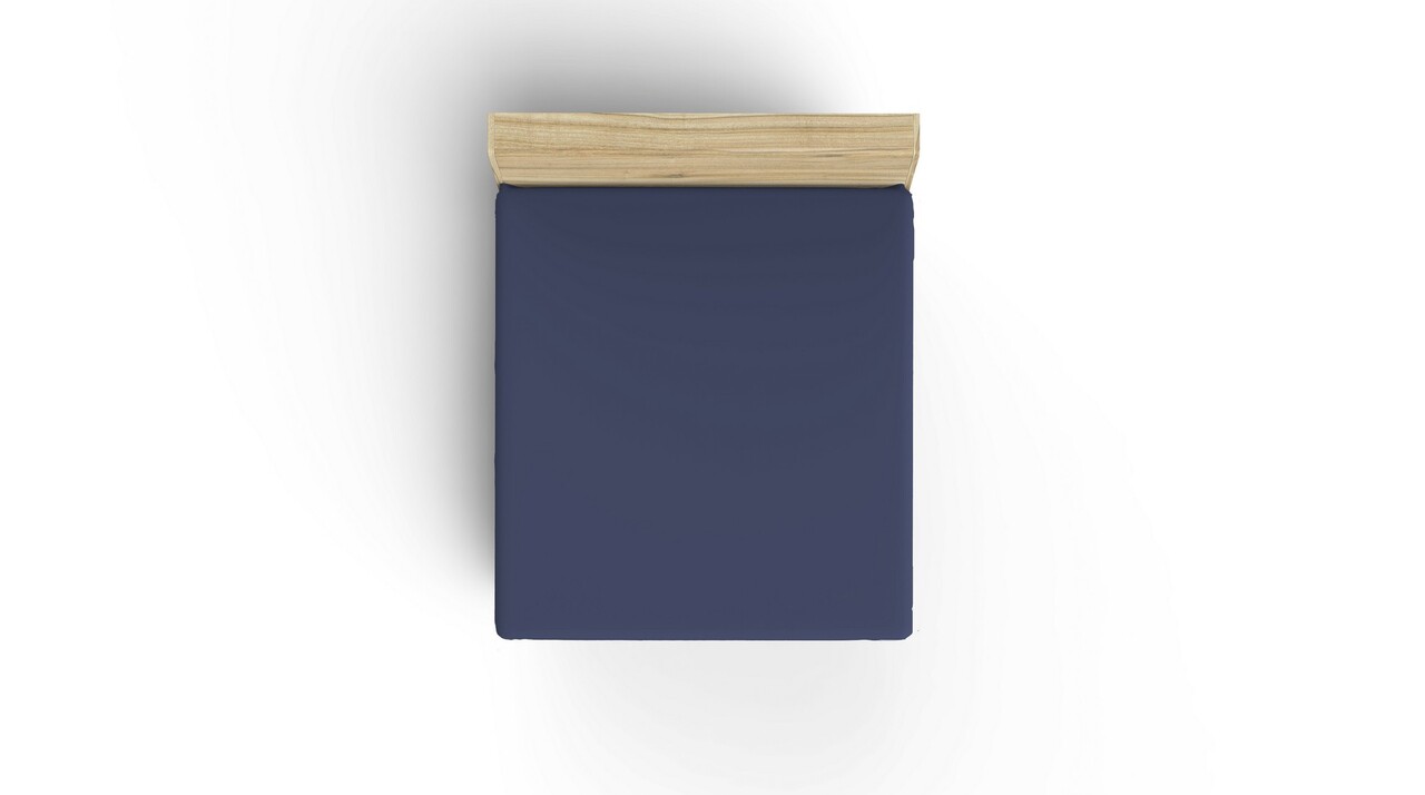 Cearceaf de pat cu elastic Ranforce Double Small (DE), L'essentiel Maison, Dark Blue, Albastru inchis - imagine 4